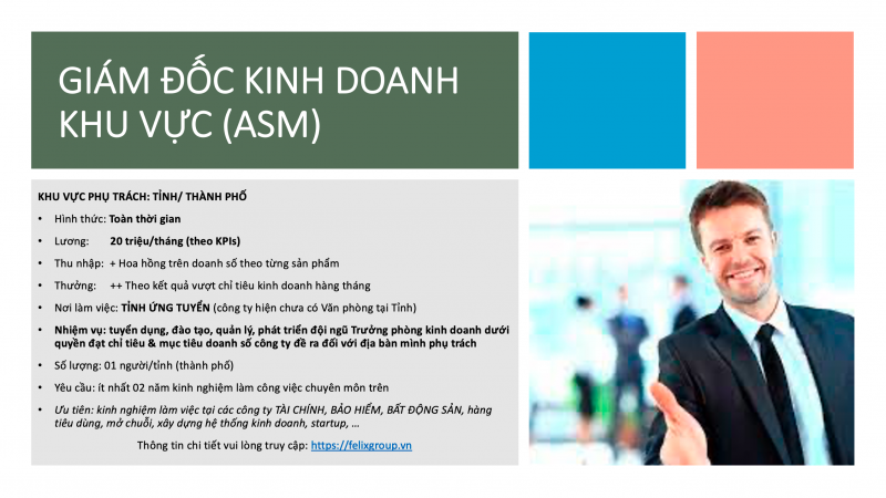 Quản lý Khu vực – Area Sale Manager (ASM)