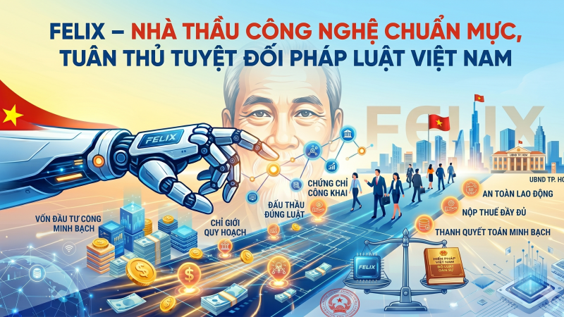 FELIX – NHÀ THẦU CÔNG NGHỆ CHUẨN MỰC, TUÂN THỦ TUYỆT ĐỐI PHÁP LUẬT VIỆT NAM