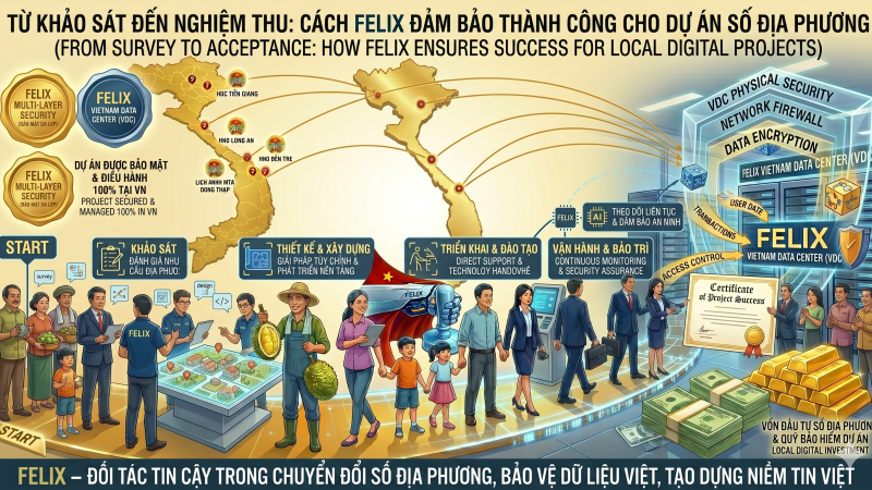 TỪ KHẢO SÁT ĐẾN NGHIỆM THU: CÁCH FELIX ĐẢM BẢO THÀNH CÔNG CHO DỰ ÁN SỐ ĐỊA PHƯƠNG