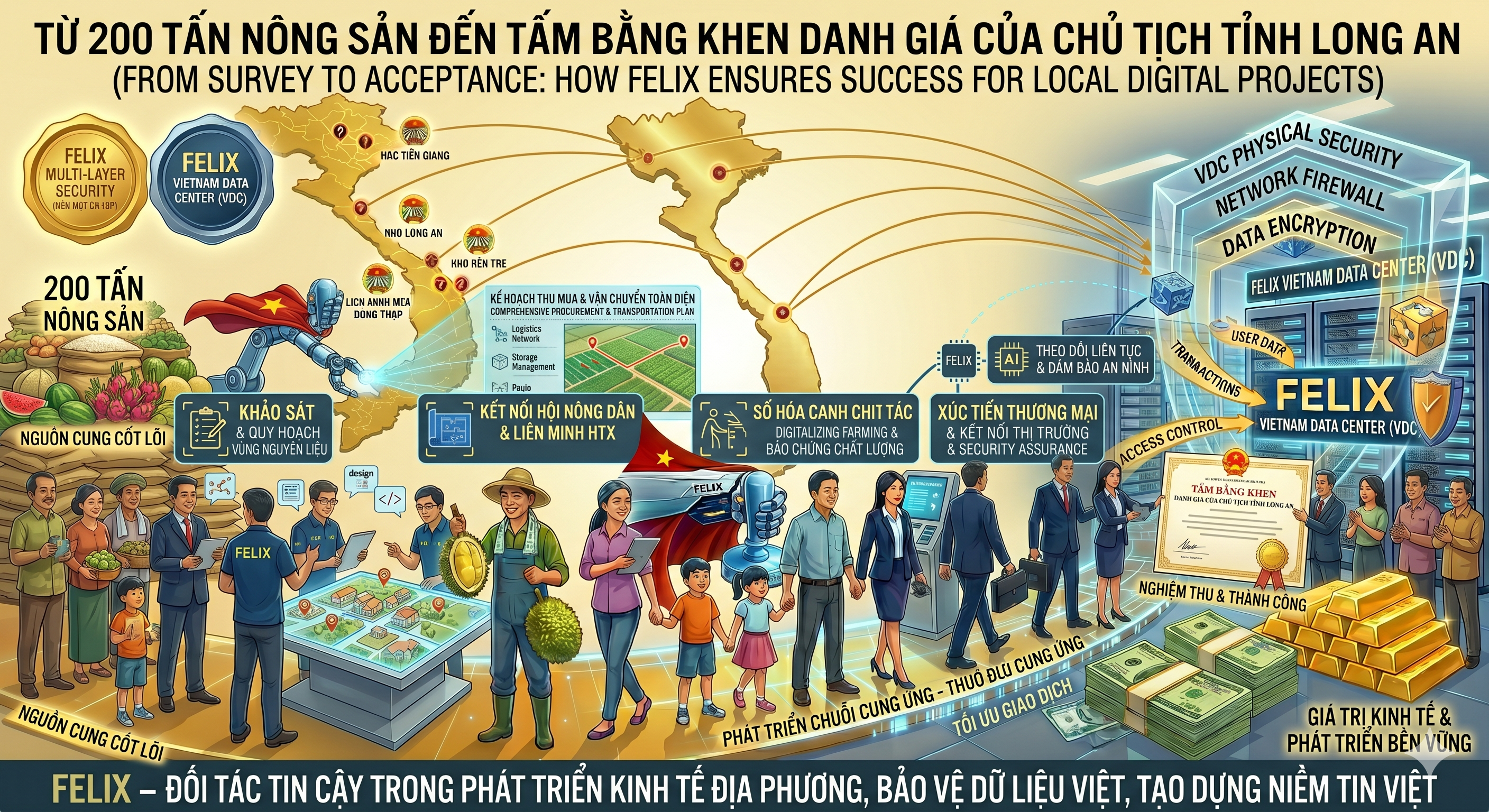 CÂU CHUYỆN LONG AN – KHI CÔNG NGHỆ GIẢI QUYẾT BÀI TOÁN “ĐẦU RA” THỰC TẾ