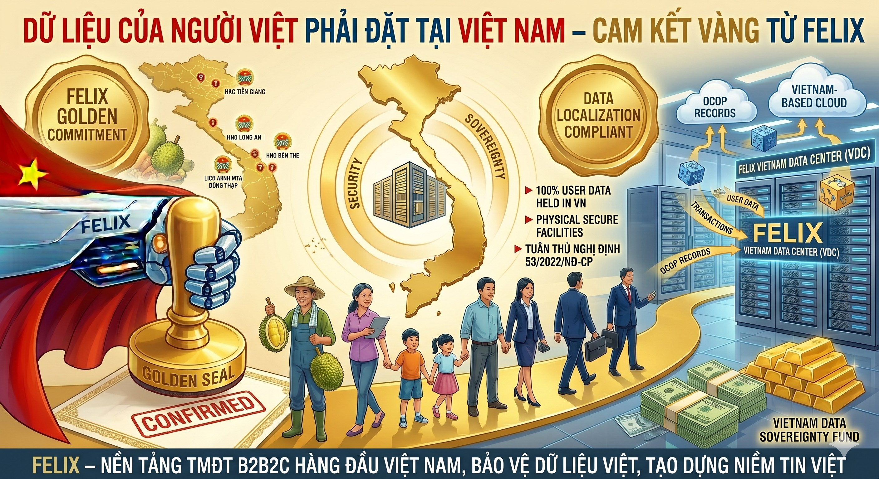 DỮ LIỆU CỦA NGƯỜI VIỆT PHẢI ĐẶT TẠI VIỆT NAM – CAM KẾT VÀNG TỪ FELIX