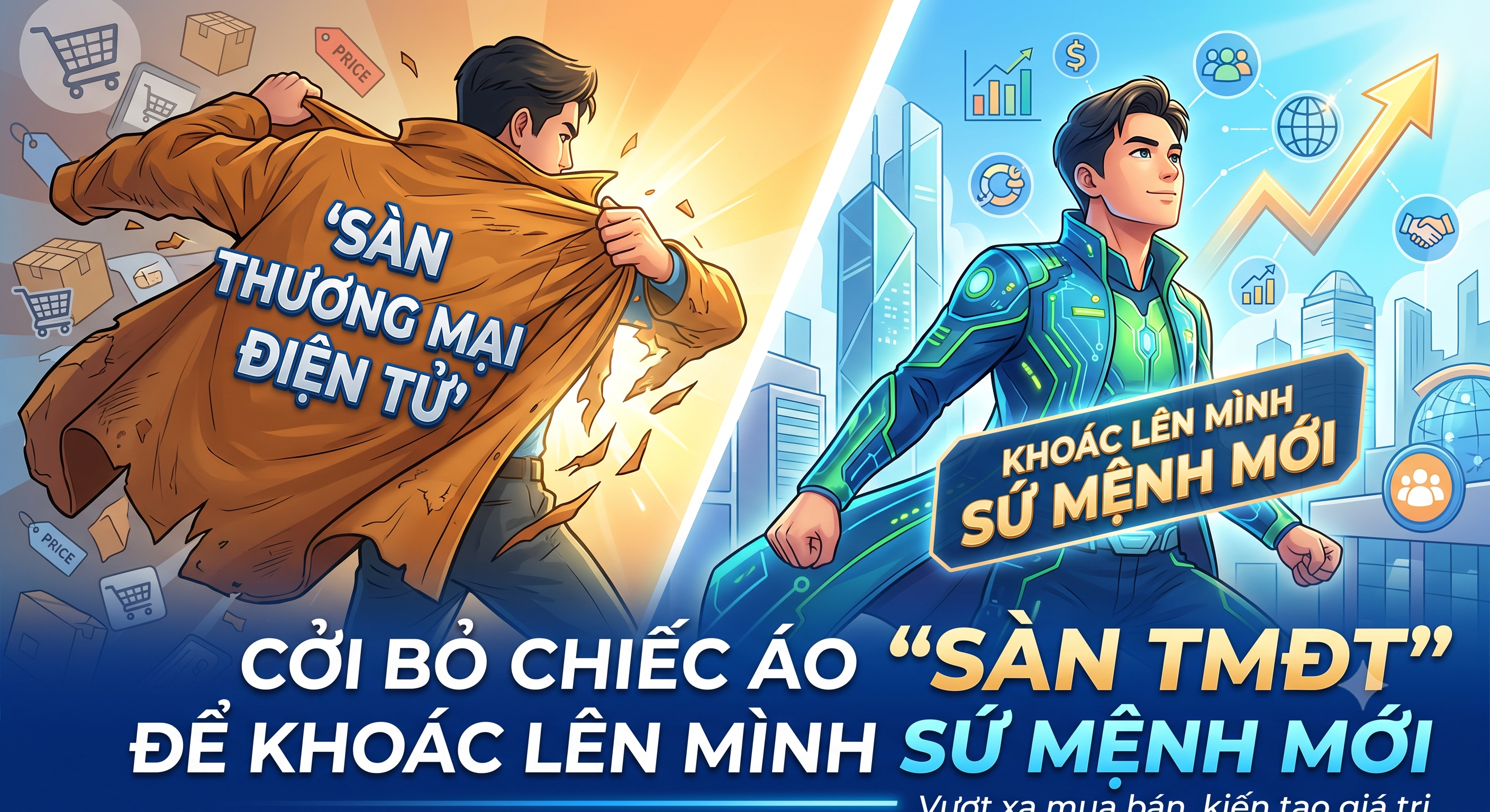HÔM NAY CHÚNG TÔI CỞI BỎ CHIẾC ÁO “SÀN TMĐT” ĐỂ KHOÁC LÊN MÌNH SỨ MỆNH MỚI