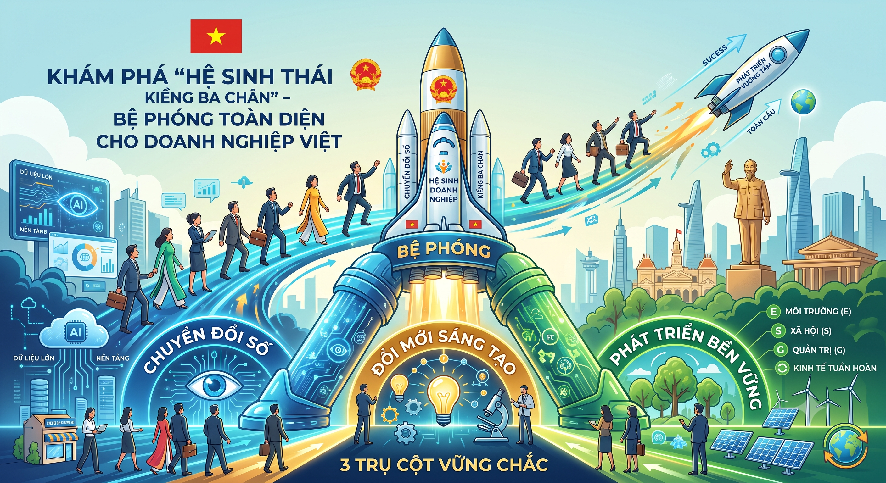 KHÁM PHÁ “HỆ SINH THÁI KIỀNG BA CHÂN” – BỆ PHÓNG TOÀN DIỆN CHO DOANH NGHIỆP VIỆT