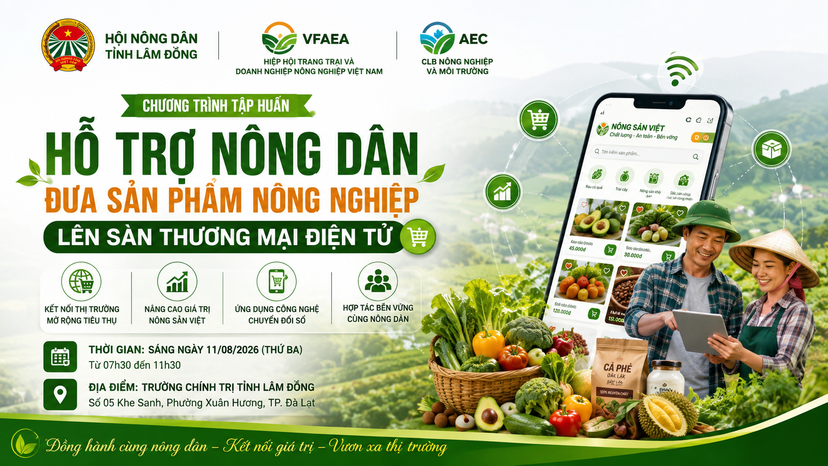 HỖ TRỢ NÔNG DÂN ĐƯA SẢN PHẨM NÔNG NGHIỆP LÊN SÀN THƯƠNG MẠI ĐIỆN TỬ
